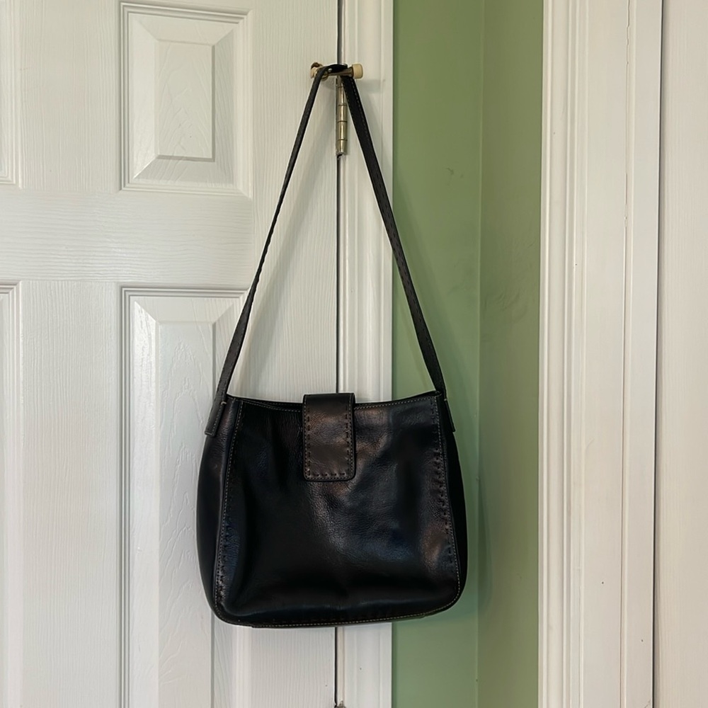 Fossil Black Leather Shoulder Bag